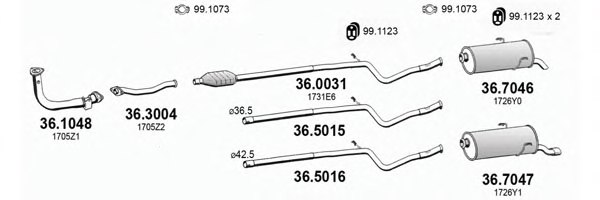ASSO ART1955 Exhaust System